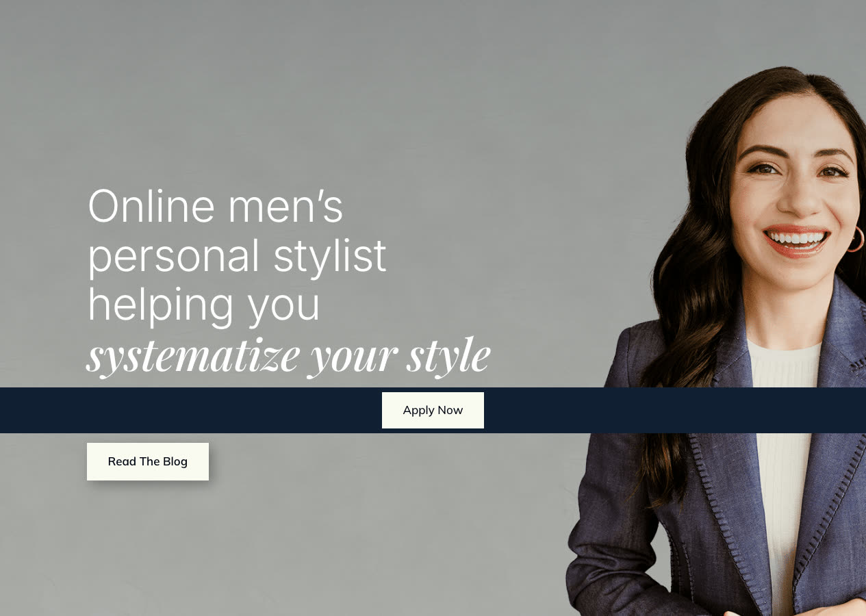 Next Level Wardrobe men's online personal stylist page hero screenshot
